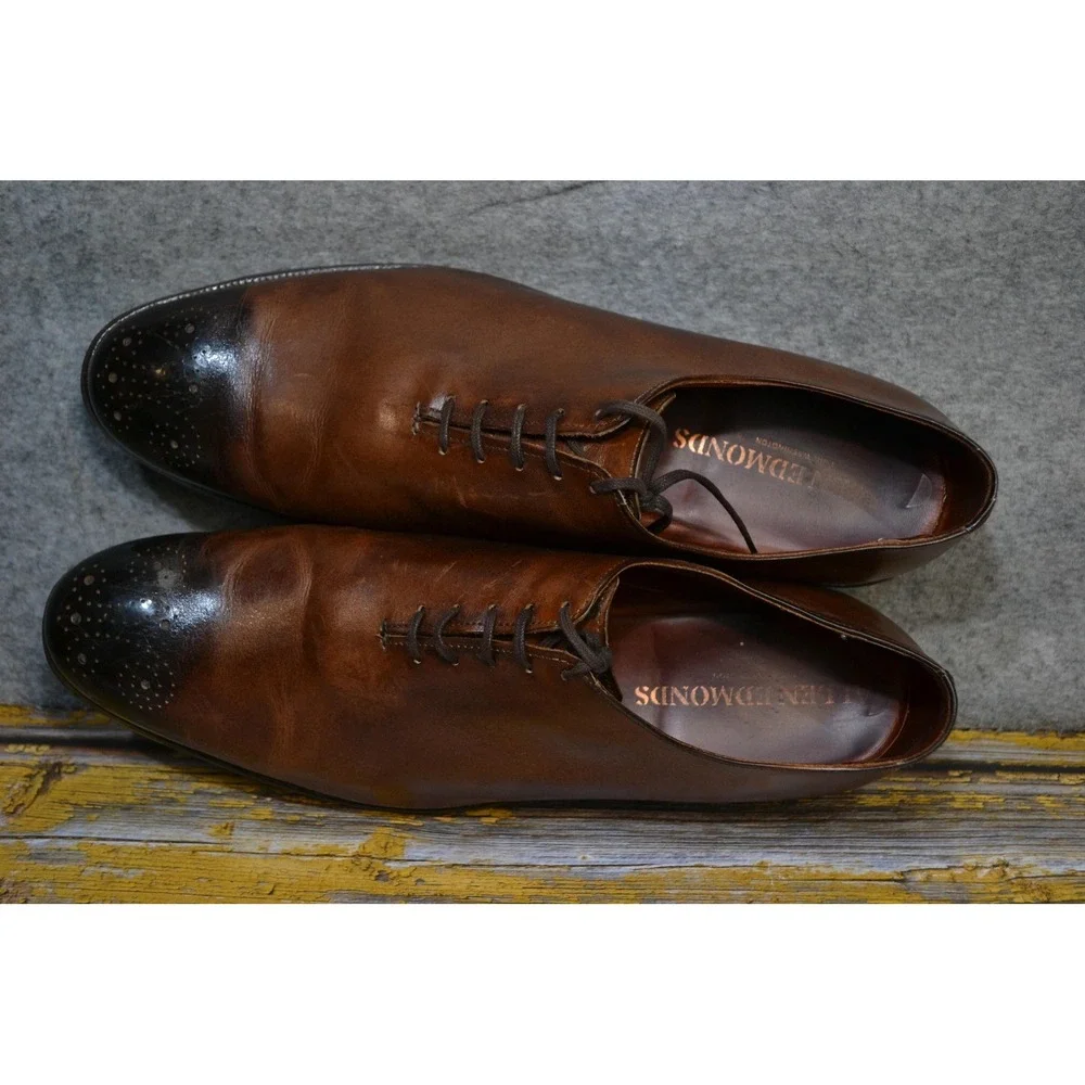 Allen Edmonds Mackenzie Shoes Mens 13 B Brown Leather Cap Toe Oxford Dress USA